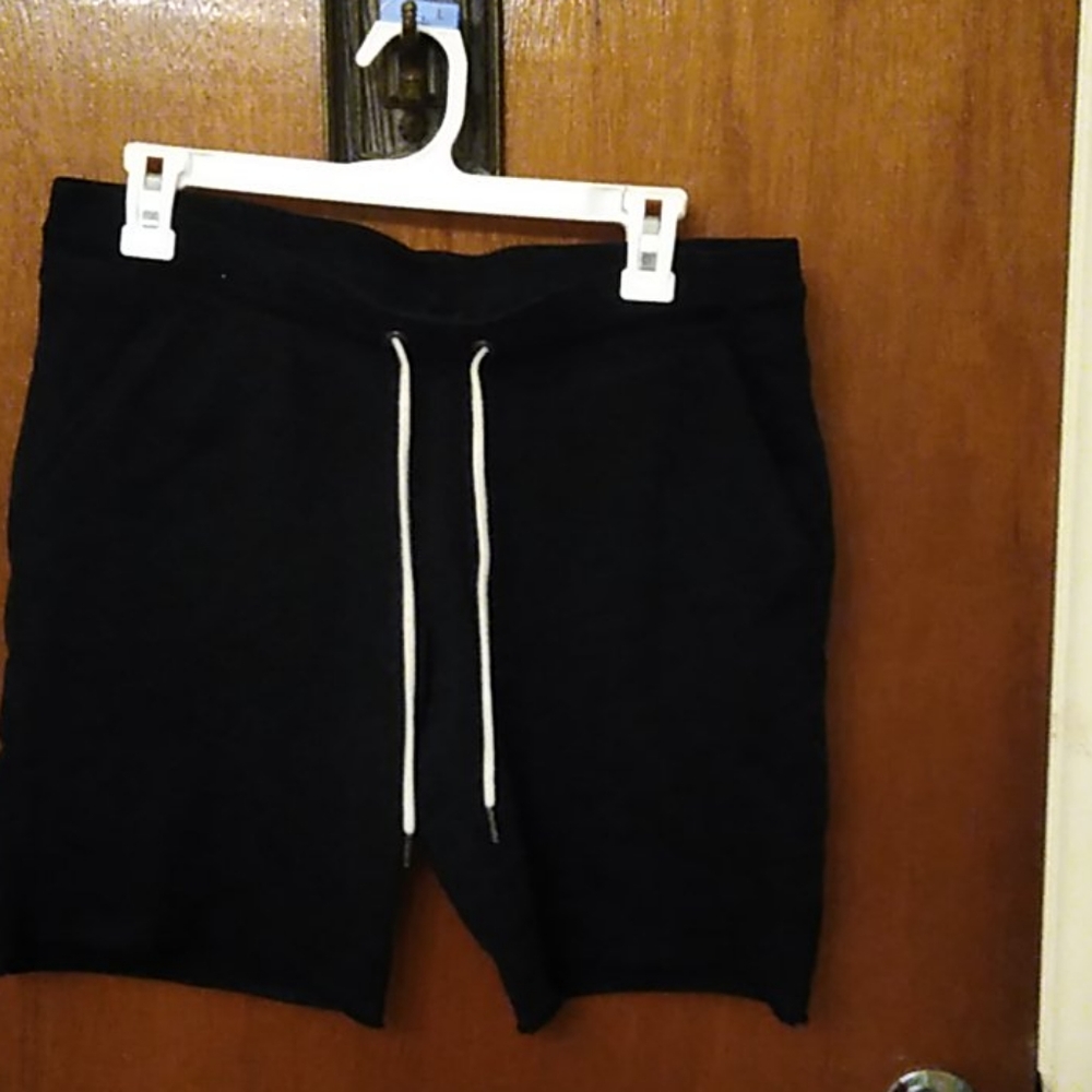 Black drawstring shorts